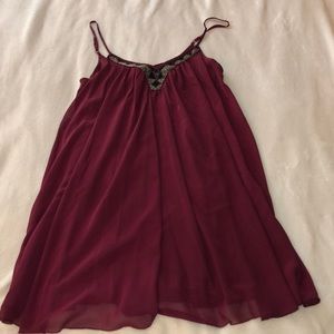 Maroon/Garnet Mini Dress great for special events